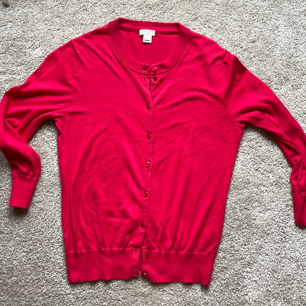 JCrew Factory Clare cardigan medium red